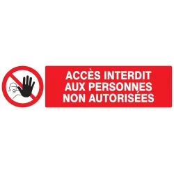 Panneau ACCES INTERDIT AUX PERSONNES N Taliaplast 620210 | 620210