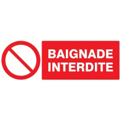 Panneau BAIGNADE INTERDITE 330X120 NOR Taliaplast 626218 | 626218