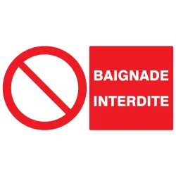 Panneau BAIGNADE INTERDITE 330x200 NOR Taliaplast 621218 | 621218