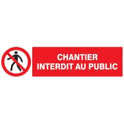 Panneau CHANTIER INTERDIT AU PUBLIC NO Taliaplast 620209 | 620209