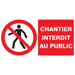 Panneau CHANTIER INTERDIT AU PUBLIC NO Taliaplast 621209 | 621209