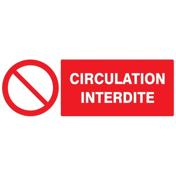 Panneau CIRCULATION INTERDITE 330X120 Taliaplast 626220 | 626220 Panneau CIRCULATION INTERDITE 330X120 Taliaplast 626220 | 626220