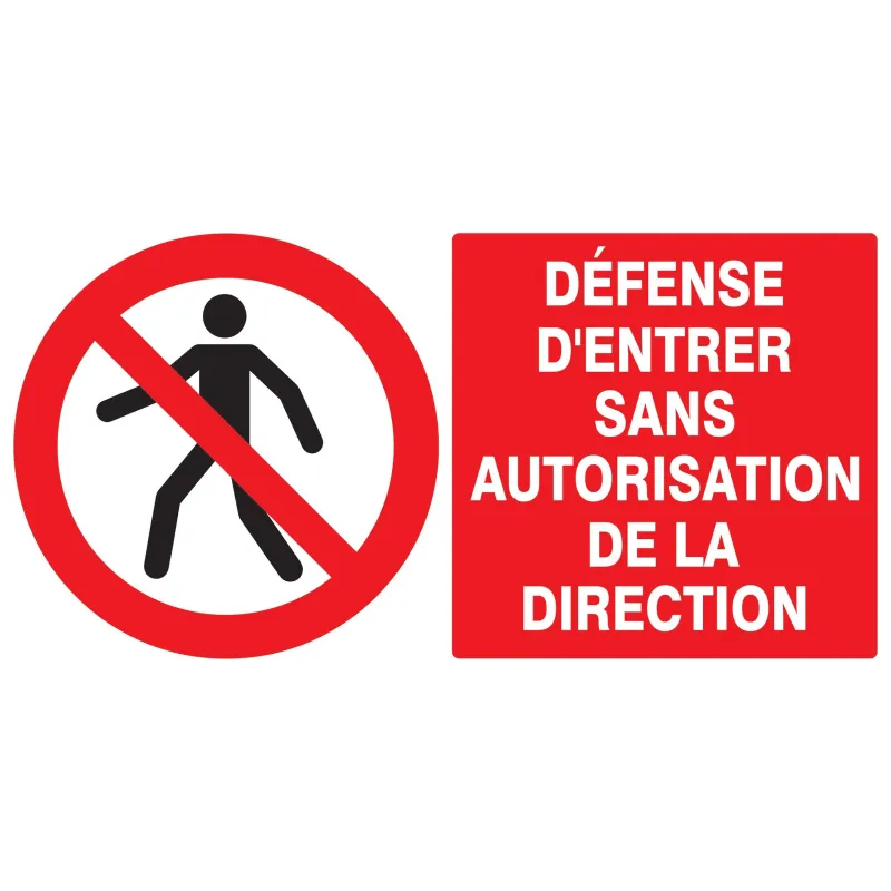 Panneau DEFENSE D'ENTRER SANS AUTORISA Taliaplast 621205 | 621205 Panneau DEFENSE D'ENTRER SANS AUTORISA Taliaplast 621205 | 621205