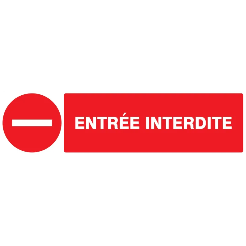 Panneau ENTREE INTERDITE 200X52 NORMAS Taliaplast 620225 | 620225 Panneau ENTREE INTERDITE 200X52 NORMAS Taliaplast 620225 | 620225