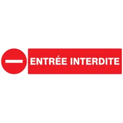Panneau ENTREE INTERDITE 330X75 NORMAS Taliaplast 625225 | 625225