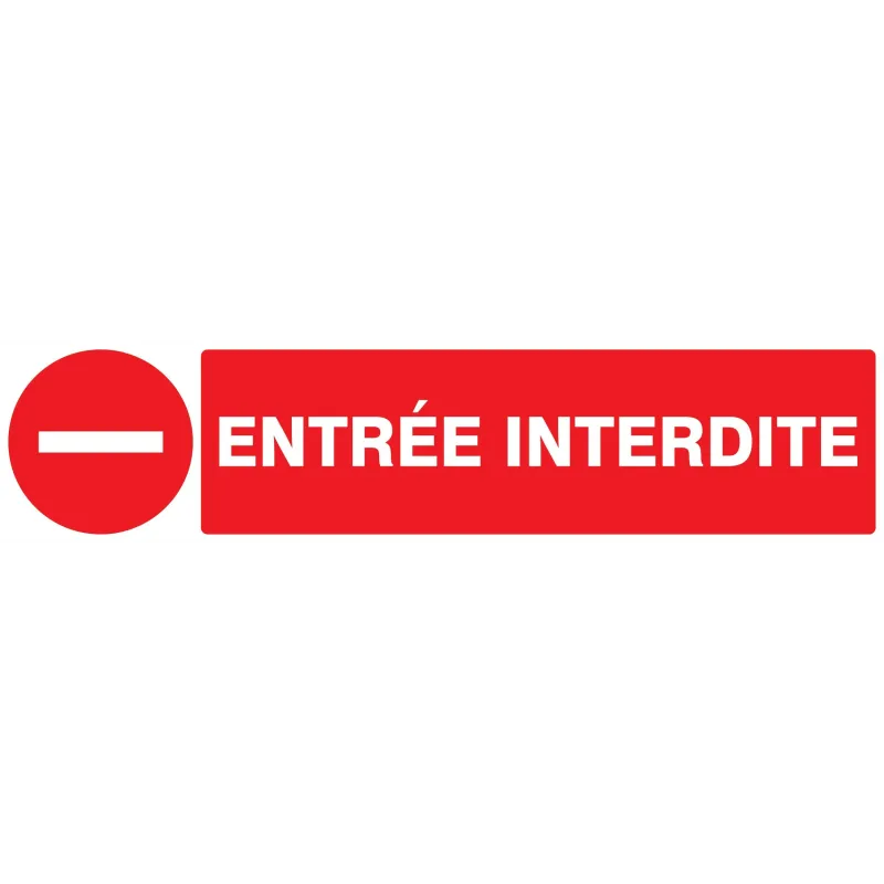 Panneau ENTREE INTERDITE 330X75 NORMAS Taliaplast 625225 | 625225 Panneau ENTREE INTERDITE 330X75 NORMAS Taliaplast 625225 | 625225