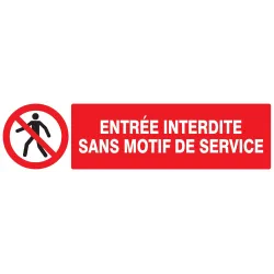 Panneau ENTREE INTERDITE SANS MOTIF DE Taliaplast 620206 | 620206