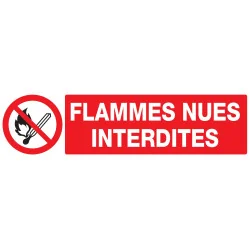 Panneau FLAMMES NUES INTERDITES NORMAS Taliaplast 620226 | 620226