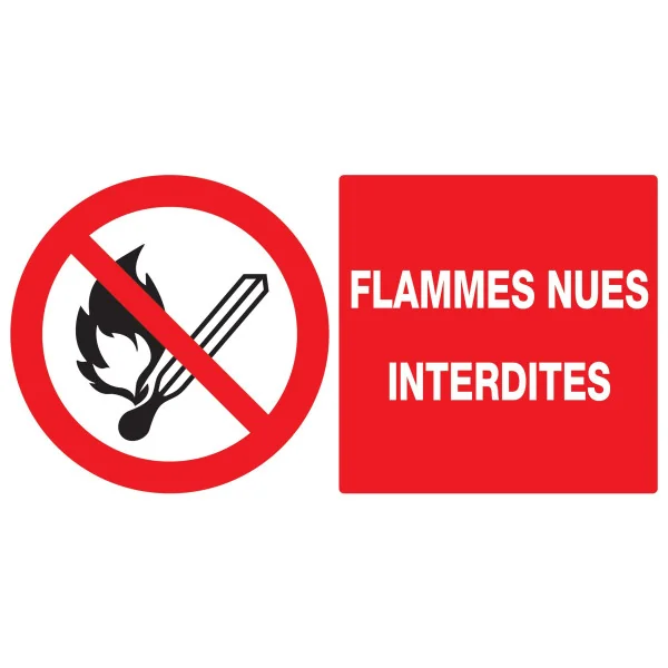 Panneau FLAMMES NUES INTERDITES NORMAS Taliaplast 621226 | 621226 Panneau FLAMMES NUES INTERDITES NORMAS Taliaplast 621226 | 621226