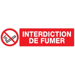Panneau INTERDICTION DE FUMER 200X52 N Taliaplast 620236 | 620236