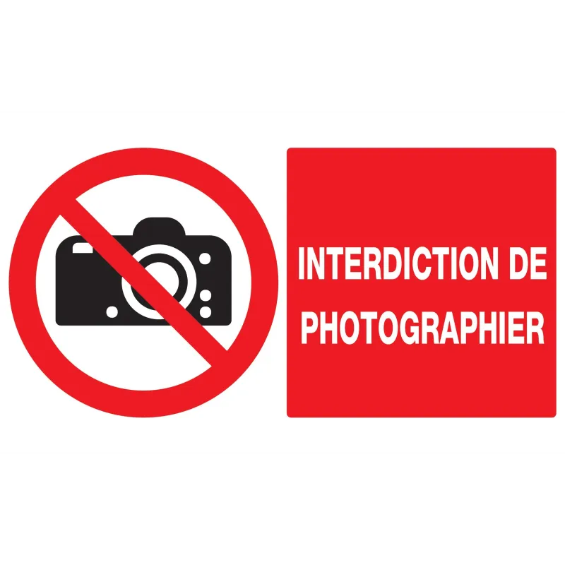 Panneau INTERDICTION DE PHOTOGRAPHIER Taliaplast 621231 | 621231 Panneau INTERDICTION DE PHOTOGRAPHIER Taliaplast 621231 | 621231