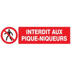 Panneau INTERDIT AUX PIQUE-NIQUEURS NO Taliaplast 620207 | 620207