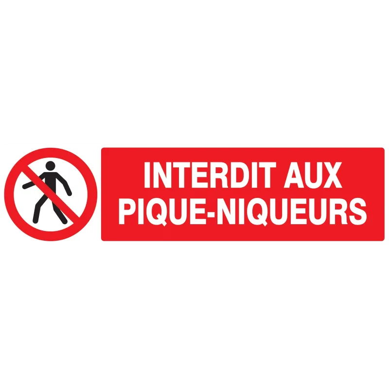 Panneau INTERDIT AUX PIQUE-NIQUEURS NO Taliaplast 620207 | 620207 Panneau INTERDIT AUX PIQUE-NIQUEURS NO Taliaplast 620207 | 620207