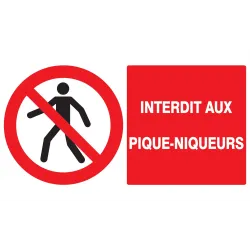 Panneau INTERDIT AUX PIQUE-NIQUEURS NO Taliaplast 621207 | 621207