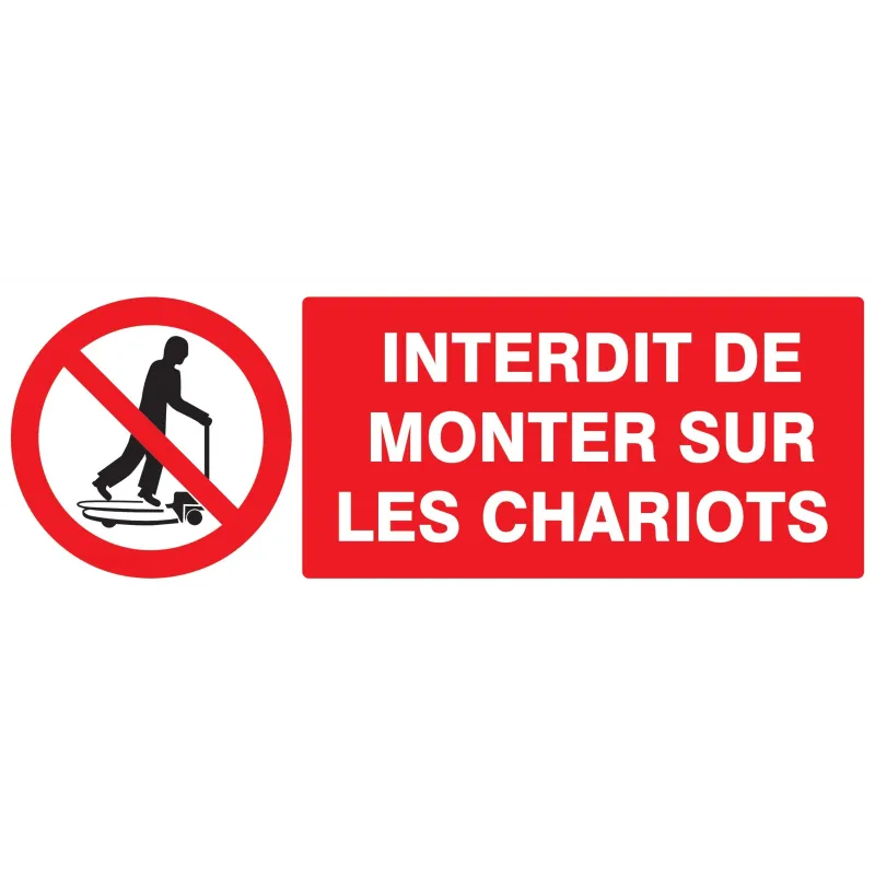 Panneau INTERDIT DE MONTER S/CHARIOTS Taliaplast 626230 | 626230 Panneau INTERDIT DE MONTER S/CHARIOTS Taliaplast 626230 | 626230