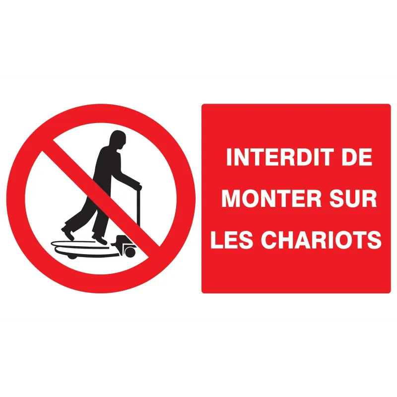 Panneau INTERDIT DE MONTER S/CHARIOTS Taliaplast 621230 | 621230 Panneau INTERDIT DE MONTER S/CHARIOTS Taliaplast 621230 | 621230
