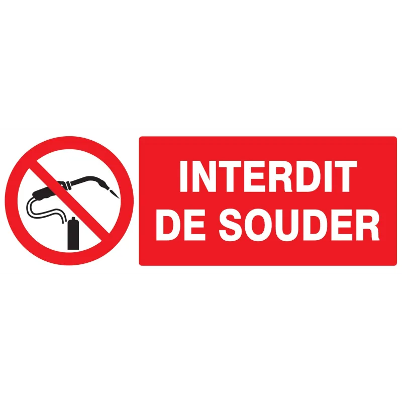 Panneau INTERDIT DE SOUDER 330X120 NOR Taliaplast 626232 | 626232 Panneau INTERDIT DE SOUDER 330X120 NOR Taliaplast 626232 | 626232