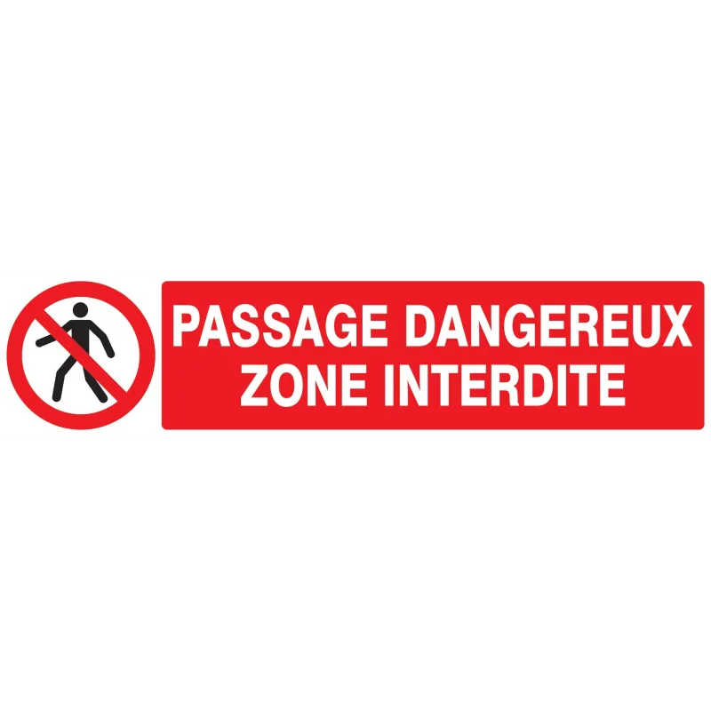 Panneau PASSAGE DANGEREUX ZONE INTERD. Taliaplast 625203 | 625203 Panneau PASSAGE DANGEREUX ZONE INTERD. Taliaplast 625203 | 625203