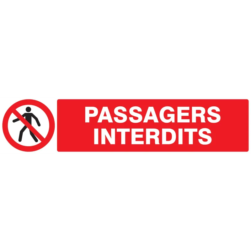 Panneau PASSAGERS INTERDITS 330X75 NOR Taliaplast 625202 | 625202 Panneau PASSAGERS INTERDITS 330X75 NOR Taliaplast 625202 | 625202