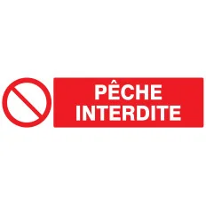 Panneau PECHE INTERDITE 200X52 NORMASI Taliaplast 620215 | 620215