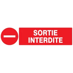 Panneau SORTIE INTERDITE 200X52 NORMAS Taliaplast 620224 | 620224