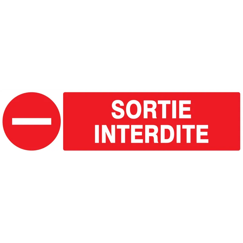 Panneau SORTIE INTERDITE 200X52 NORMAS Taliaplast 620224 | 620224 Panneau SORTIE INTERDITE 200X52 NORMAS Taliaplast 620224 | 620224