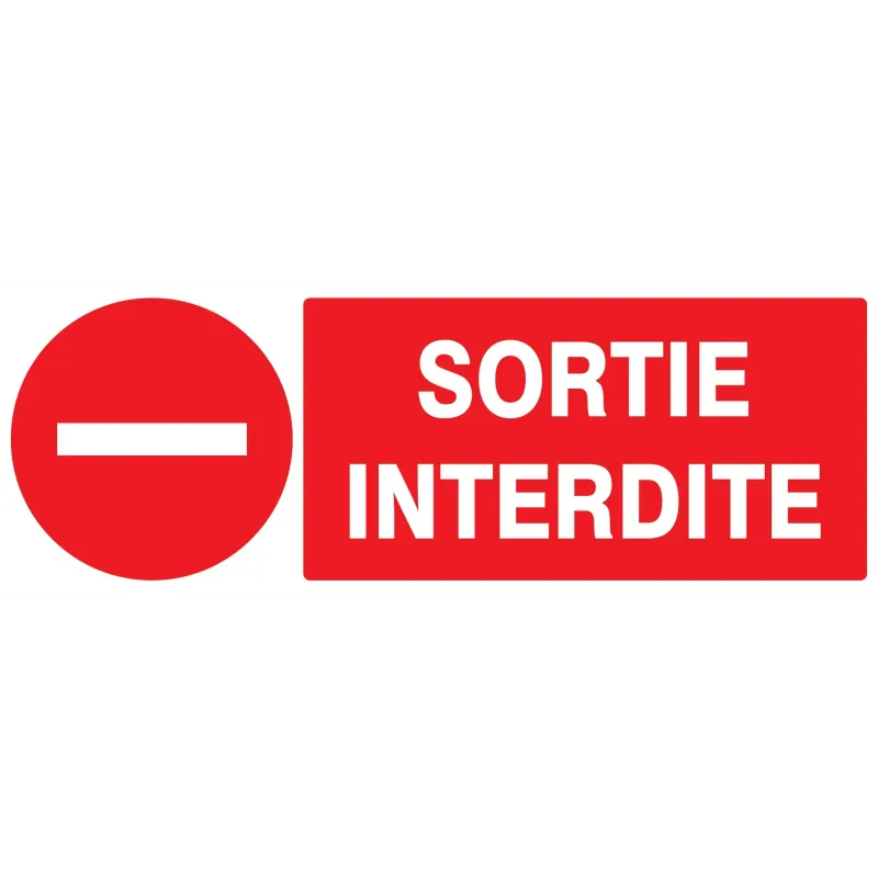 Panneau SORTIE INTERDITE 330X120 NORMA Taliaplast 626224 | 626224