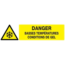 Panneau DANGER BASSES TEMPERATURES CON Taliaplast 620308 | 620308
