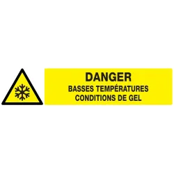 Panneau DANGER BASSES TEMPERATURES CON Taliaplast 625308 | 625308