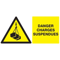 Panneau DANGER CHARGES SUSPENDUES NORM Taliaplast 621307 | 621307