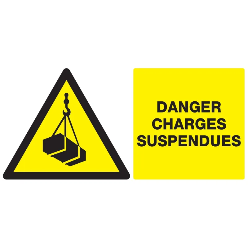 Panneau DANGER CHARGES SUSPENDUES NORM Taliaplast 621307 | 621307 Panneau DANGER CHARGES SUSPENDUES NORM Taliaplast 621307 | 621307