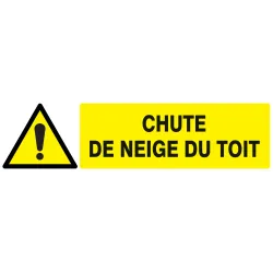 Panneau DANGER CHUTE DE NEIGE DU TOIT Taliaplast 620320 | 620320