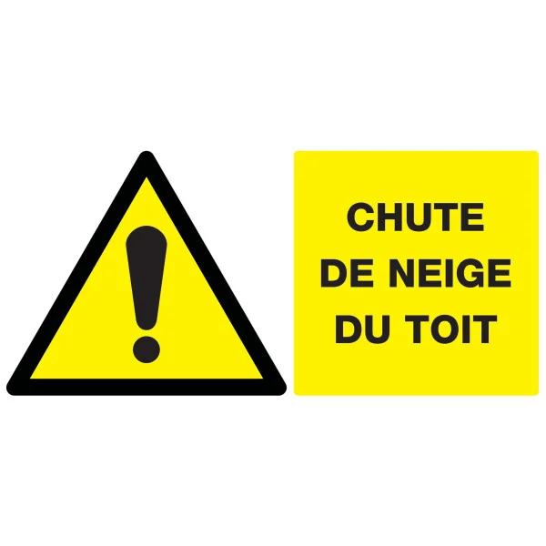 Panneau DANGER CHUTE DE NEIGE DU TOIT Taliaplast 621320 | 621320 Panneau DANGER CHUTE DE NEIGE DU TOIT Taliaplast 621320 | 621320