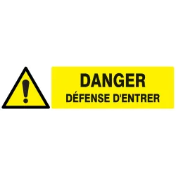 Panneau DANGER DEFENSE D'ENTRER NORMAS Taliaplast 620325 | 620325