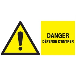 Panneau DANGER DEFENSE D'ENTRER NORMAS Taliaplast 621325 | 621325