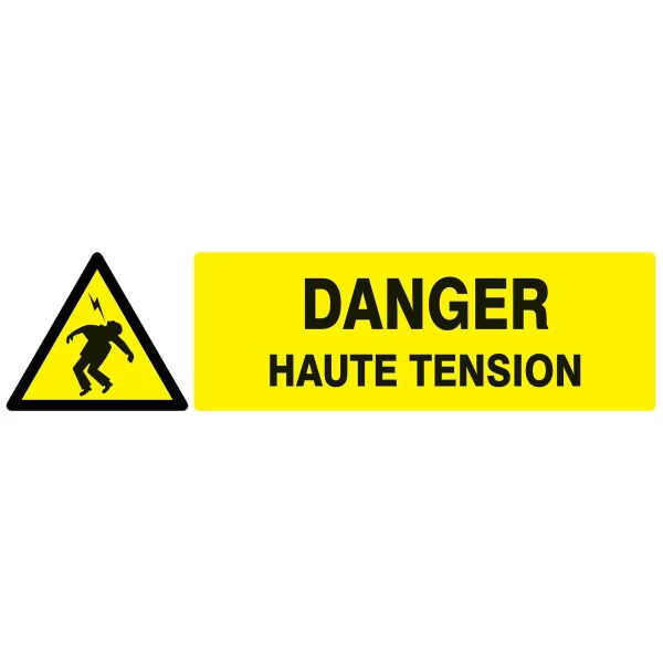 Panneau DANGER HAUTE TENSION 200x52 NO Taliaplast 620302 | 620302 Panneau DANGER HAUTE TENSION 200x52 NO Taliaplast 620302 | 620302