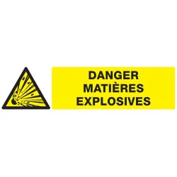 Panneau DANGER MATIERES EXPLOSIVES NOR Taliaplast 620312 | 620312