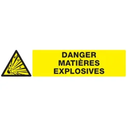 Panneau DANGER MATIERES EXPLOSIVES NOR Taliaplast 625312 | 625312