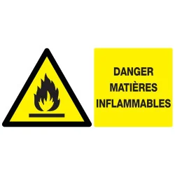 Panneau DANGER MATIERES INFLAMMABLES N Taliaplast 621303 | 621303