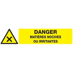 Panneau DANGER MATIERES NOCIVES OU IRR Taliaplast 625306 | 625306