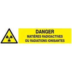 Panneau DANGER MATIERES RADIOACTIVES O Taliaplast 625314 | 625314