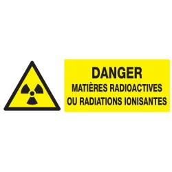 Panneau DANGER MATIERES RADIOACTIVES O Taliaplast 626314 | 626314