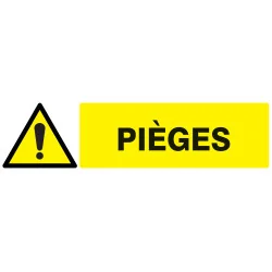 Panneau DANGER PIEGES 200x52 NORMASIGN Taliaplast 620321 | 620321