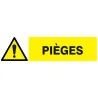 Panneau DANGER PIEGES 200x52 NORMASIGN Taliaplast 620321 | 620321