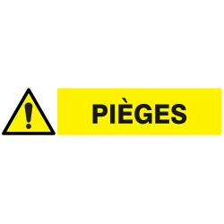 Panneau DANGER PIEGES 330X75 NORMASIGN Taliaplast 625321 | 625321