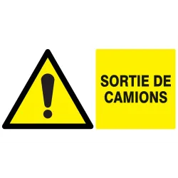 Panneau DANGER SORTIE DE CAMIONS NORMA Taliaplast 621319 | 621319