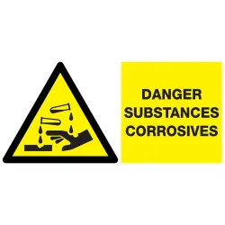 Panneau DANGER SUBSTANCES CORROSIVES N Taliaplast 621309 | 621309