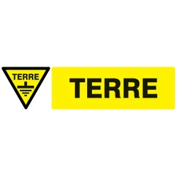 Panneau DANGER TERRE 200x52 NORMASIGN Taliaplast 620318 | 620318
