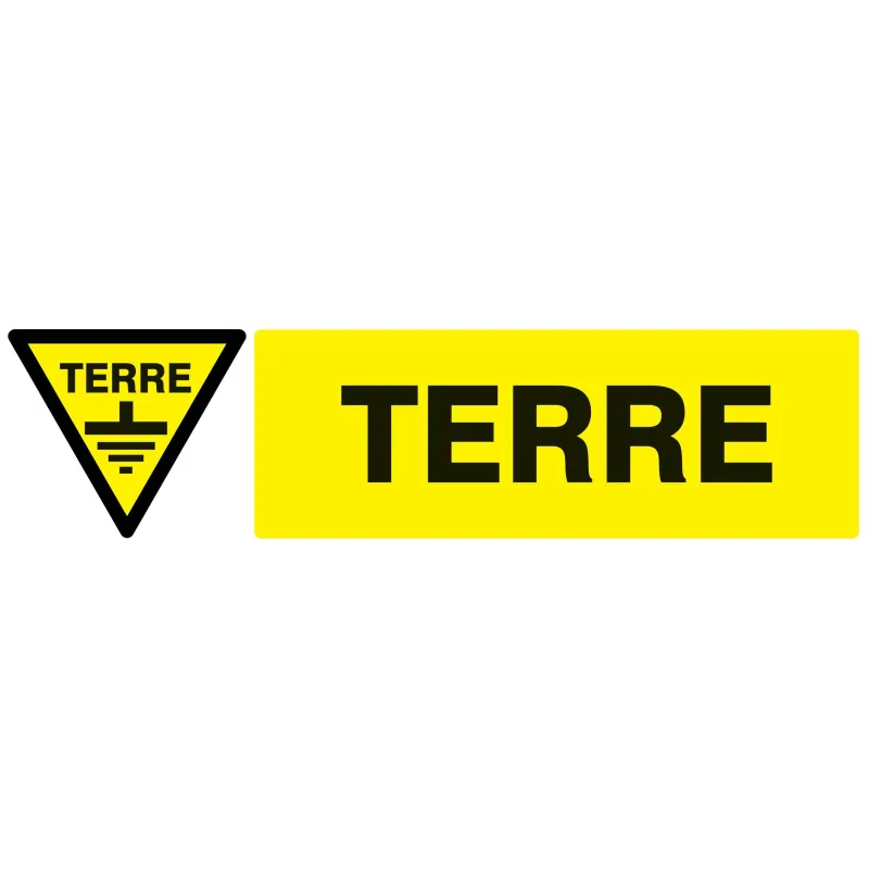 Panneau DANGER TERRE 200x52 NORMASIGN Taliaplast 620318 | 620318 Panneau DANGER TERRE 200x52 NORMASIGN Taliaplast 620318 | 620318