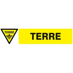 Panneau DANGER TERRE 330X75 NORMASIGN Taliaplast 625318 | 625318
